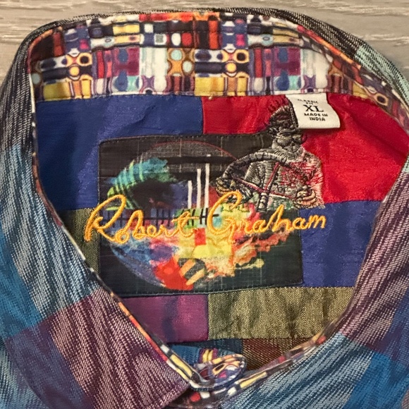 Robert Graham Limited Edition Embroidered Rare Plaid Dress Shirt - Picture 4 of 4